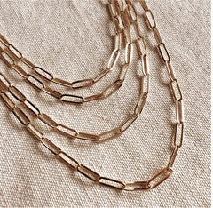 18k Gold Filled Classic Paperclip Chain