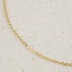 Gold .9mm Link Chain Anklet, Size 9 in.