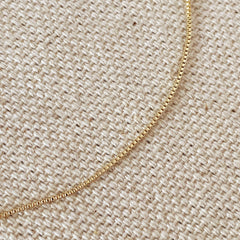Gold .5mm Box Chain Bracelet, Size 7 in.