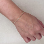 Gold 1.2mm CZ Tennis Bracelet