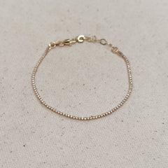 Gold 1.2mm CZ Tennis Bracelet
