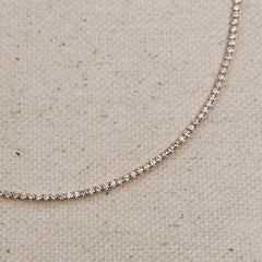 Gold 1.2mm CZ Tennis Bracelet