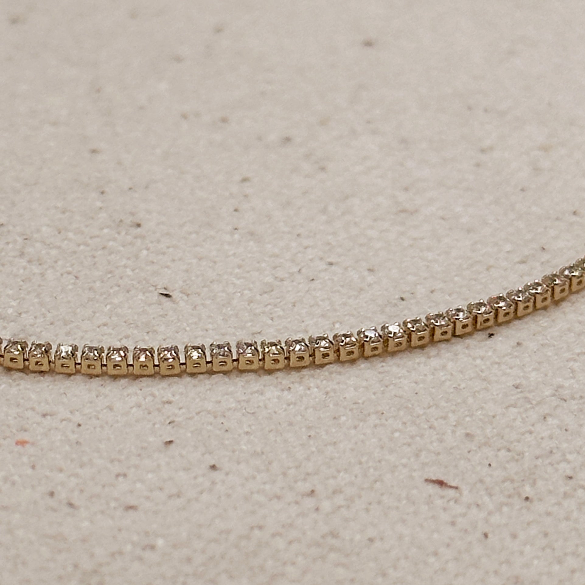 Gold 1.2mm CZ Tennis Bracelet