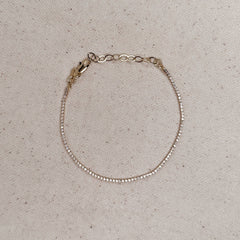 Gold 1.2mm CZ Tennis Bracelet