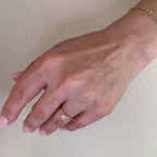 Gold Trillion CZ Solitaire Ring