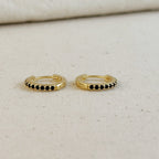 Annie Gold Colored CZ Hoop Earrings
