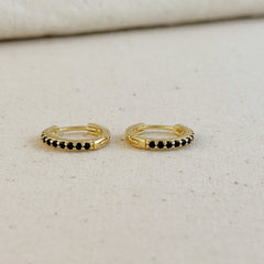 Annie Gold Colored CZ Hoop Earrings