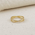 Gold X Ring