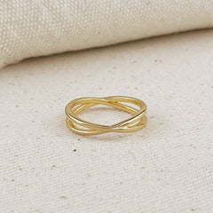 Gold X Ring