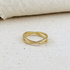 Gold X Ring