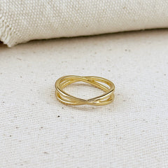Gold X Ring