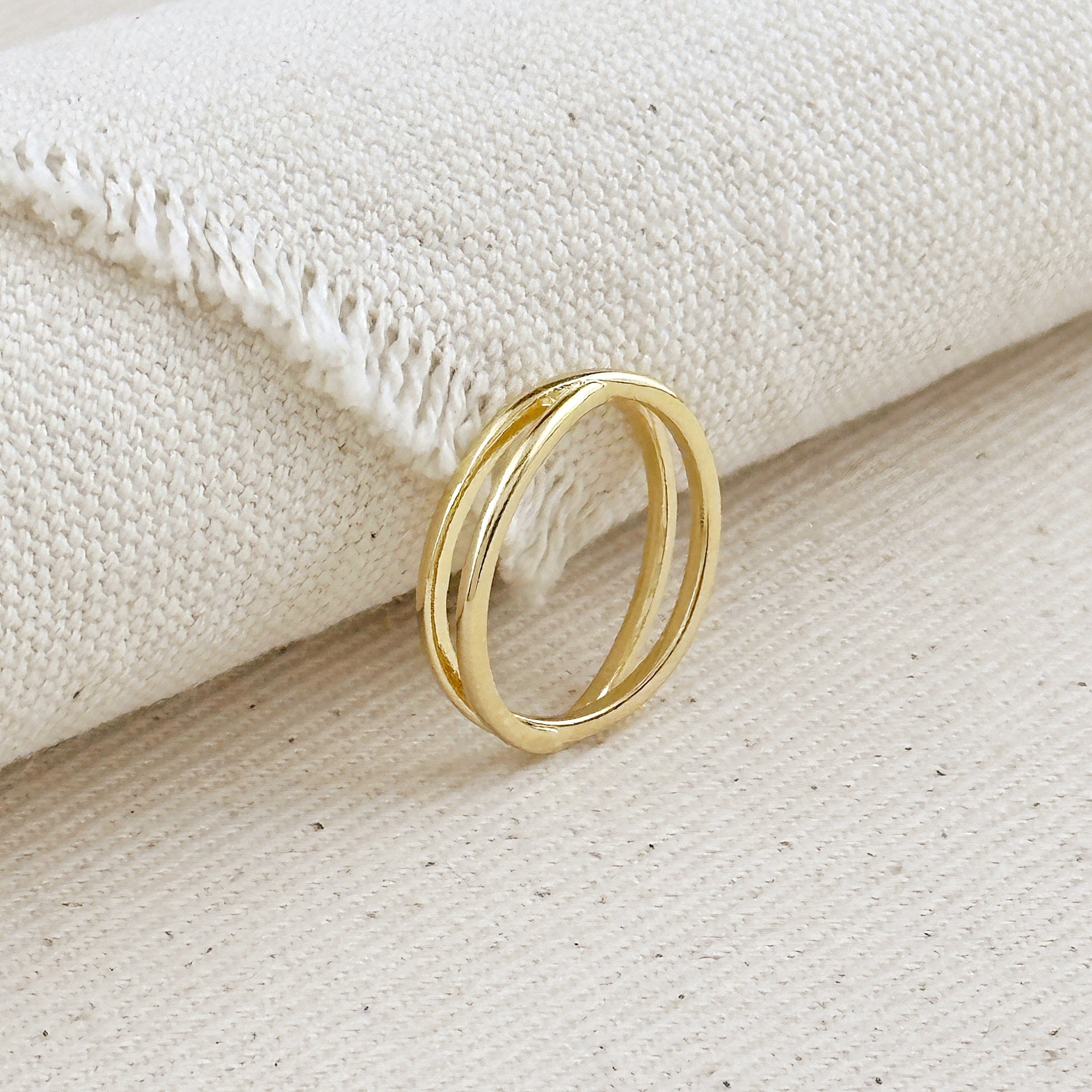 Gold X Ring