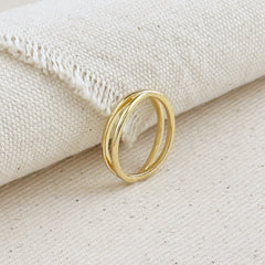 Gold X Ring
