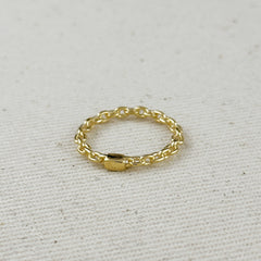 Gold Crafted Chain Ring