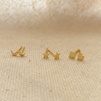Grace Gold Dainty Earrings Trio Set of Star, Moon and Heart Studs
