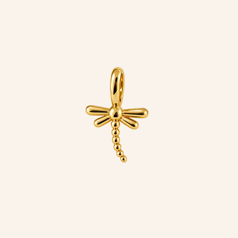 18k Gold Filled Dragonfly Charm