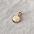 Mini Diamond GF Circle Love Charm with CZ