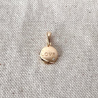 Mini Diamond GF Circle Love Charm with CZ
