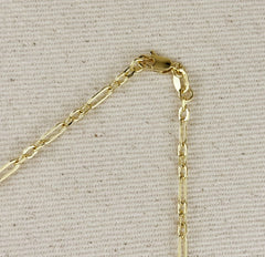 18k Gold Filled 3x1 Alternated Paperclip Necklace