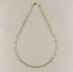 18k Gold Filled 3x1 Alternated Paperclip Necklace