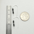 Silver Threader Earrings With Black Seed