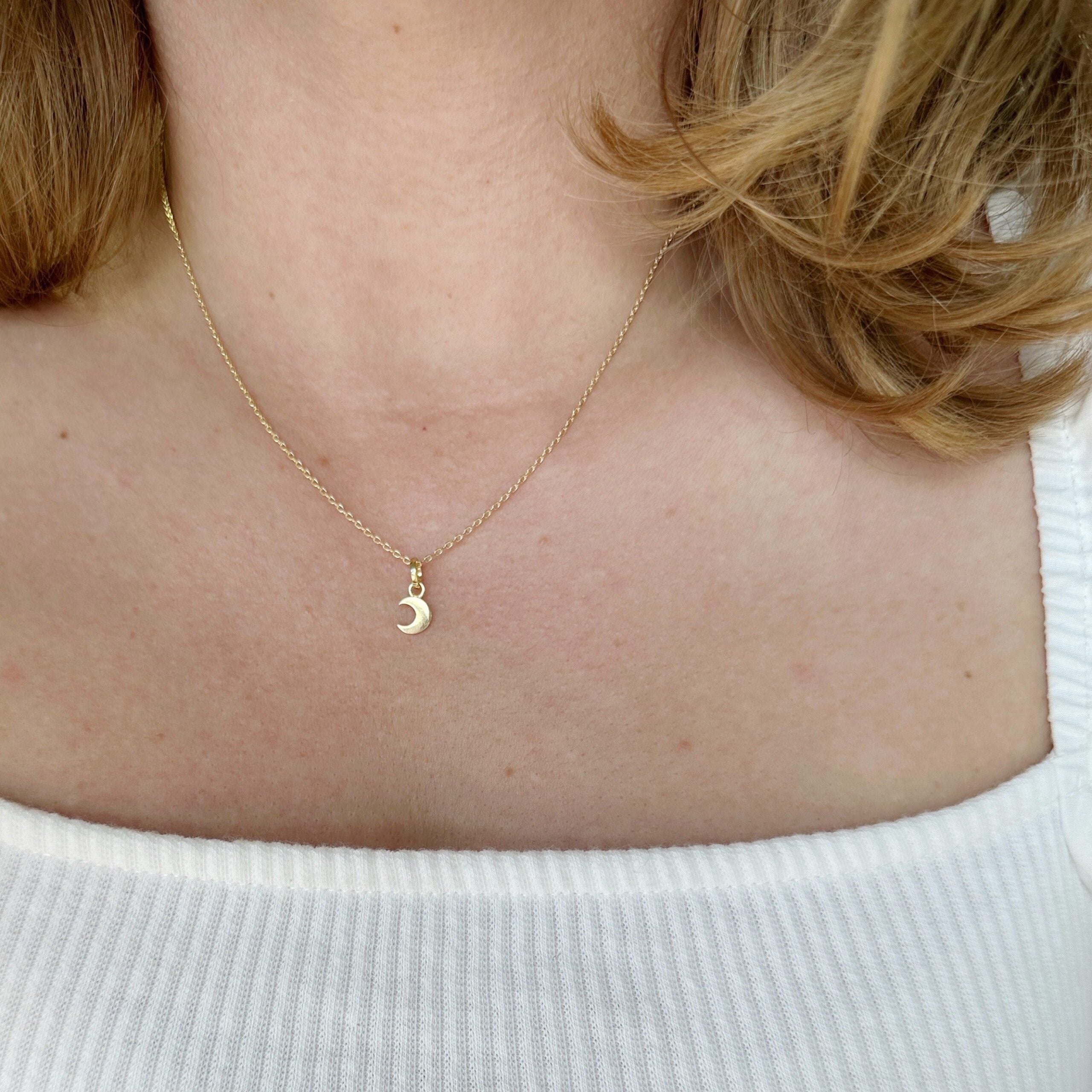 Gold Mini Crescent Moon Charm