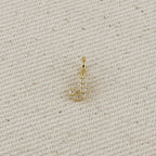 Gold Micro CZ Initial Letter Charm