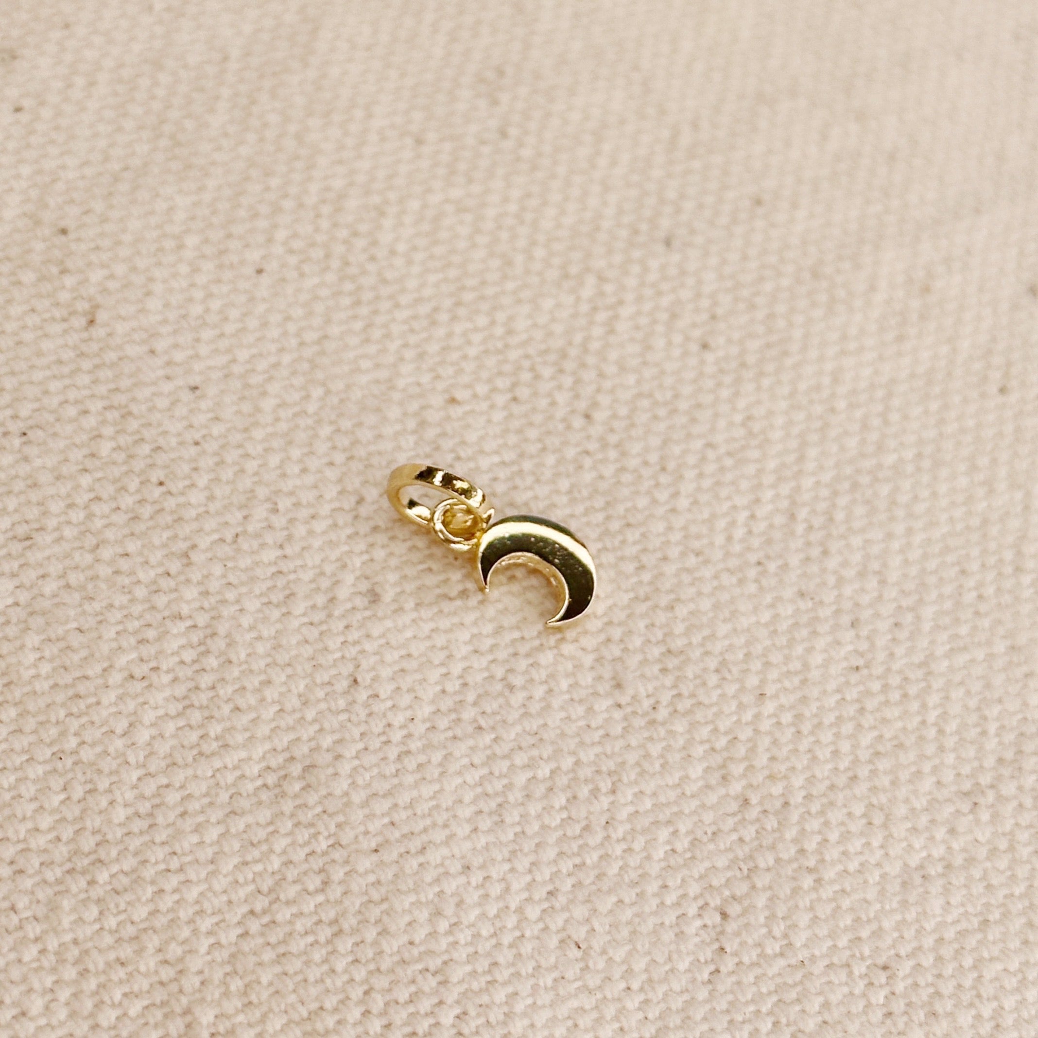 Gold Mini Crescent Moon Charm
