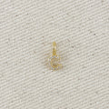 Gold Micro CZ Initial Letter Charm