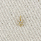 Gold Micro CZ Initial Letter Charm
