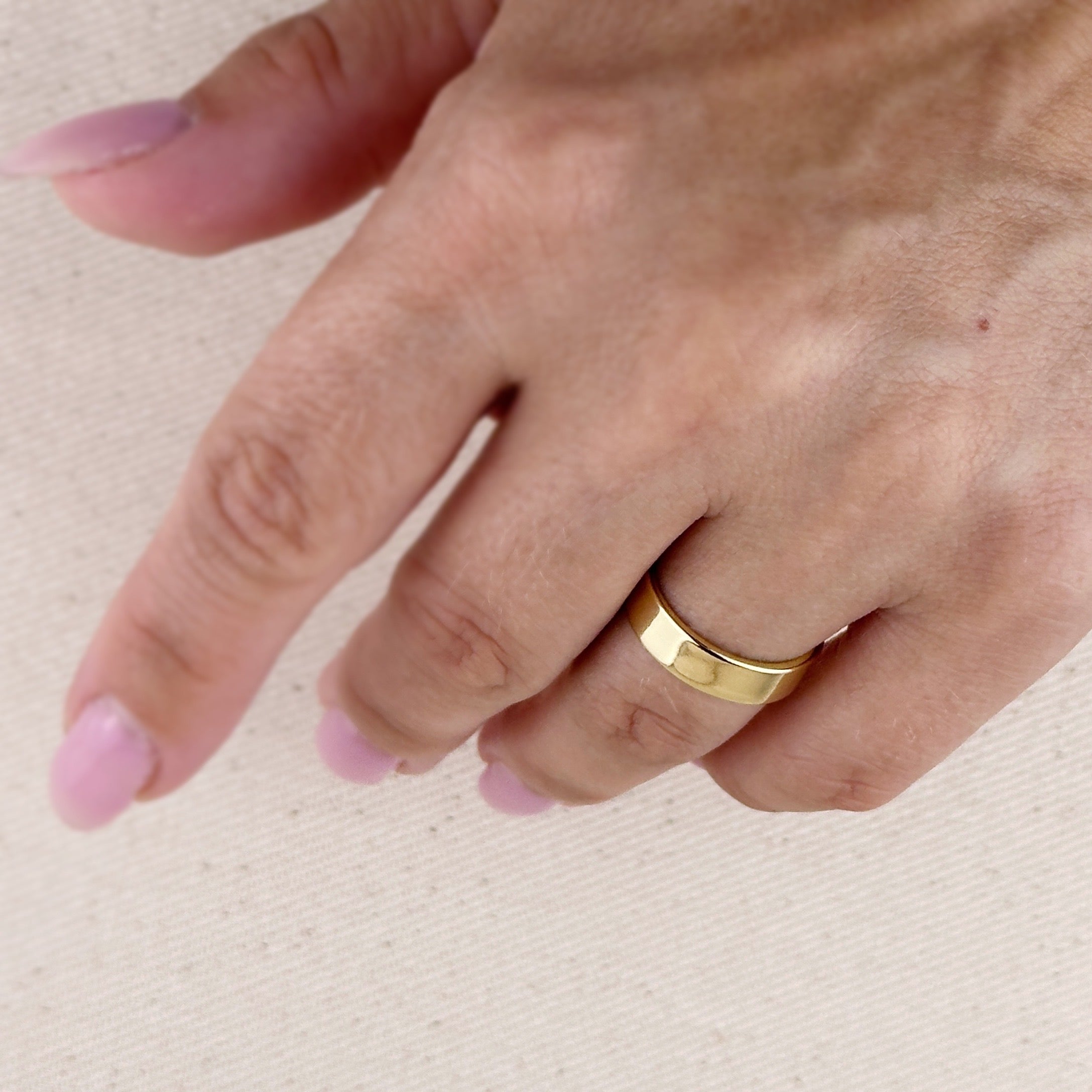 Gold Flat Band Ring