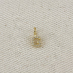 Gold Micro CZ Initial Letter Charm