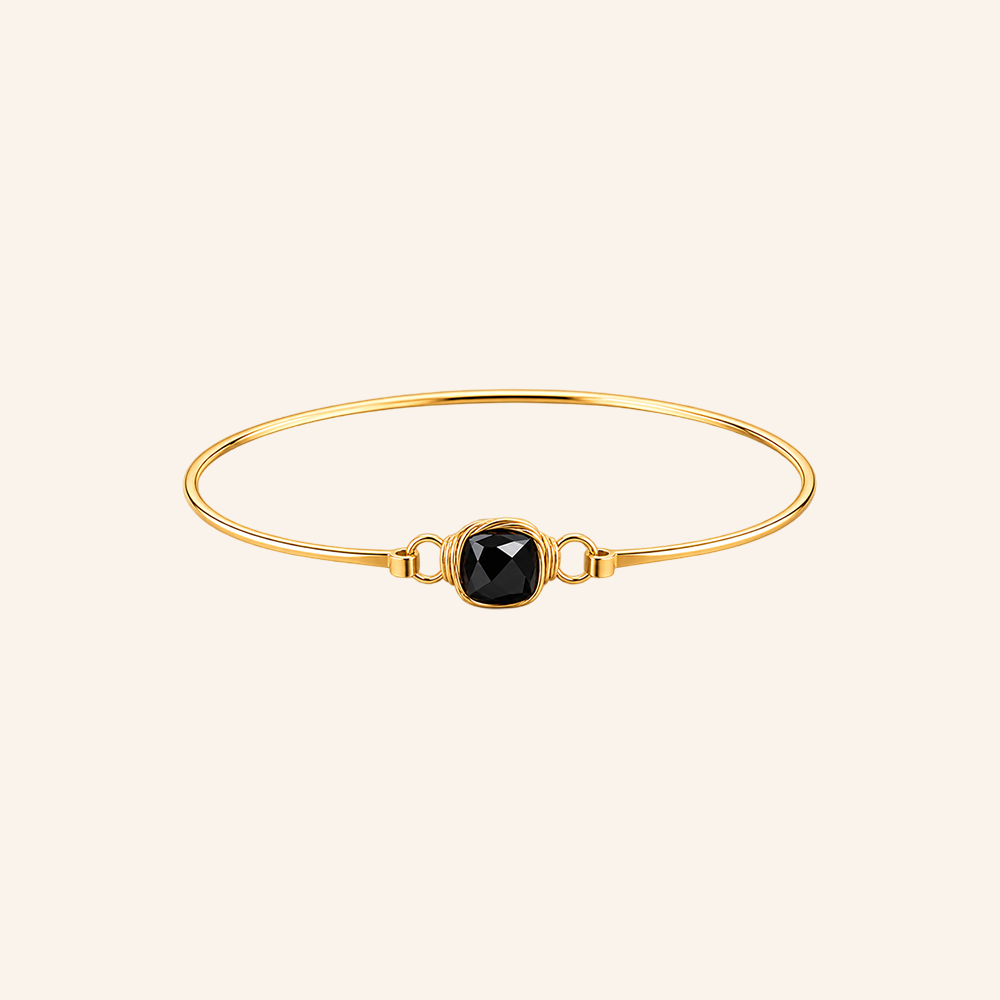 Carrie Onyx Bezel Wrapped Bracelet, Size 7 in.