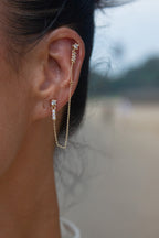 Cassie Double Piercing CZ Chain