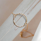 Gold Open Ring Necklace