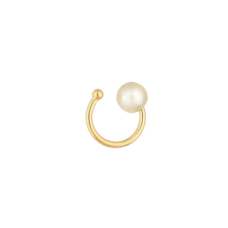 Gold Pearl Ear Cuff