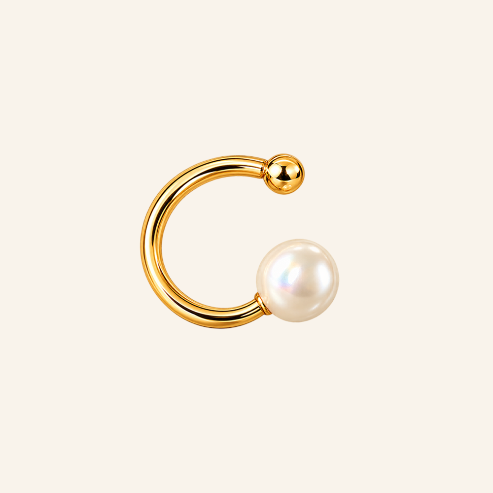 Gold Pearl Ear Cuff