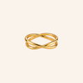 Gold X Ring