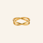 Gold X Ring
