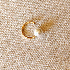 Gold Pearl Ear Cuff