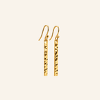Hammered Bar Dangle Earrings
