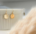 Hammered Drop Gold Filled Circle Earrings in Georgia