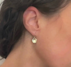 Hammered Drop Gold Filled Circle Earrings in Georgia