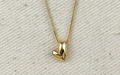 8k Gold Filled Uneven Heart Necklace