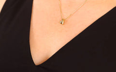 8k Gold Filled Uneven Heart Necklace