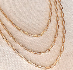 18k Gold Filled Paperclip Link Chain