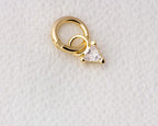 Mini CZ Triangle  Charm