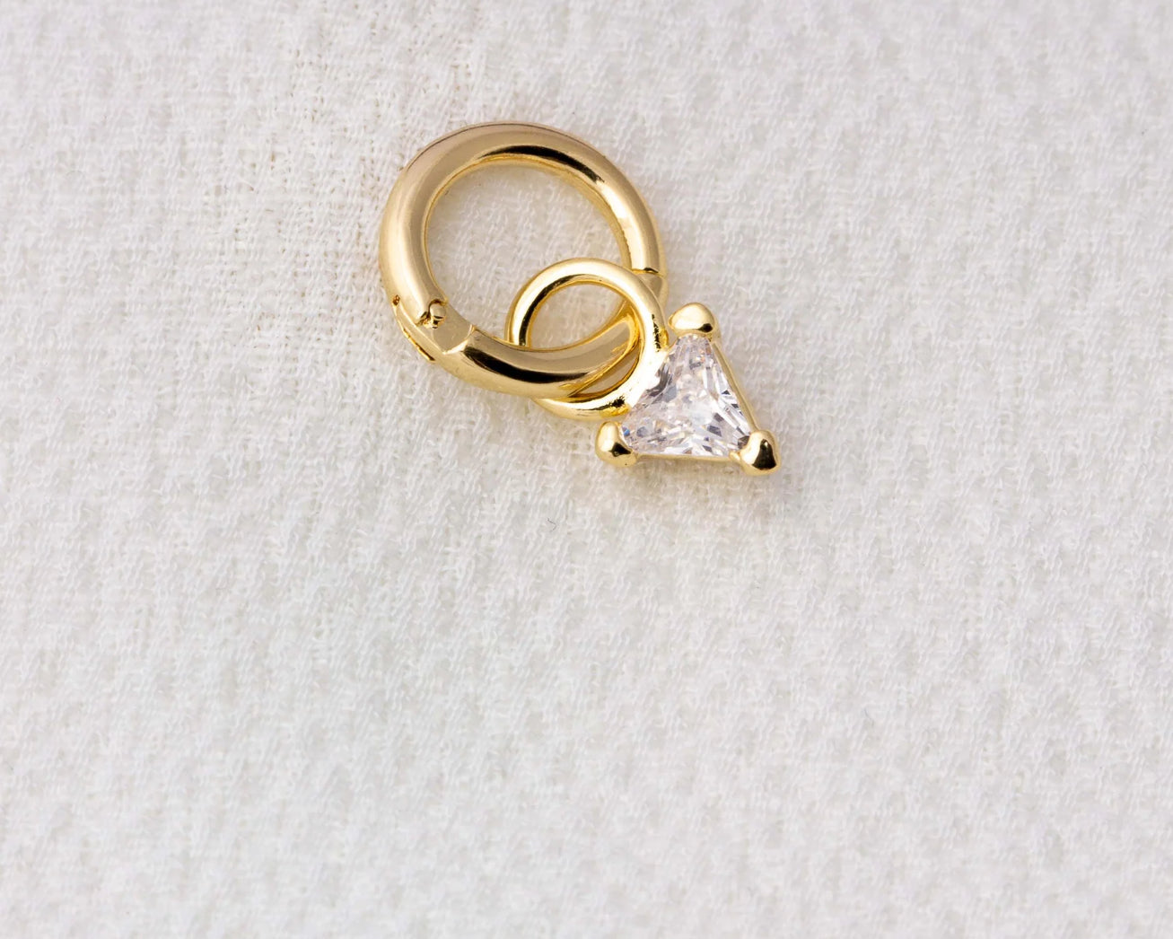 Mini CZ Triangle  Charm