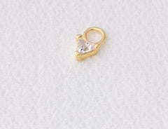 Mini CZ Triangle  Charm