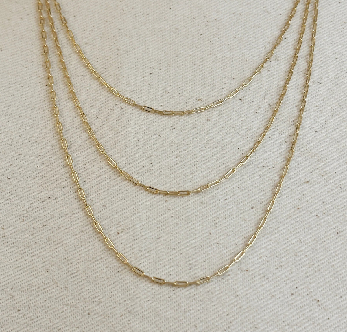 18k Gold Filled Mini Paperclip Chain 20 in.